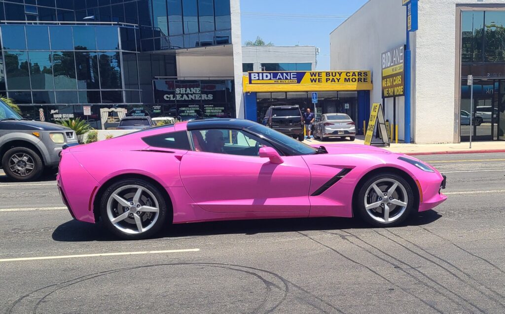 Angelyne's pink Corvettes